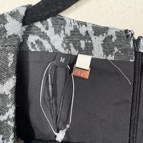 4 Collective Medium Animal Print A Line Fit & Flare Dress Black Gray Sleeveless - Picture 7 of 7